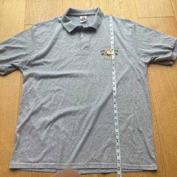 HANES Grey Polo Shirt St Pete beach Florida - Picture 9 of 12